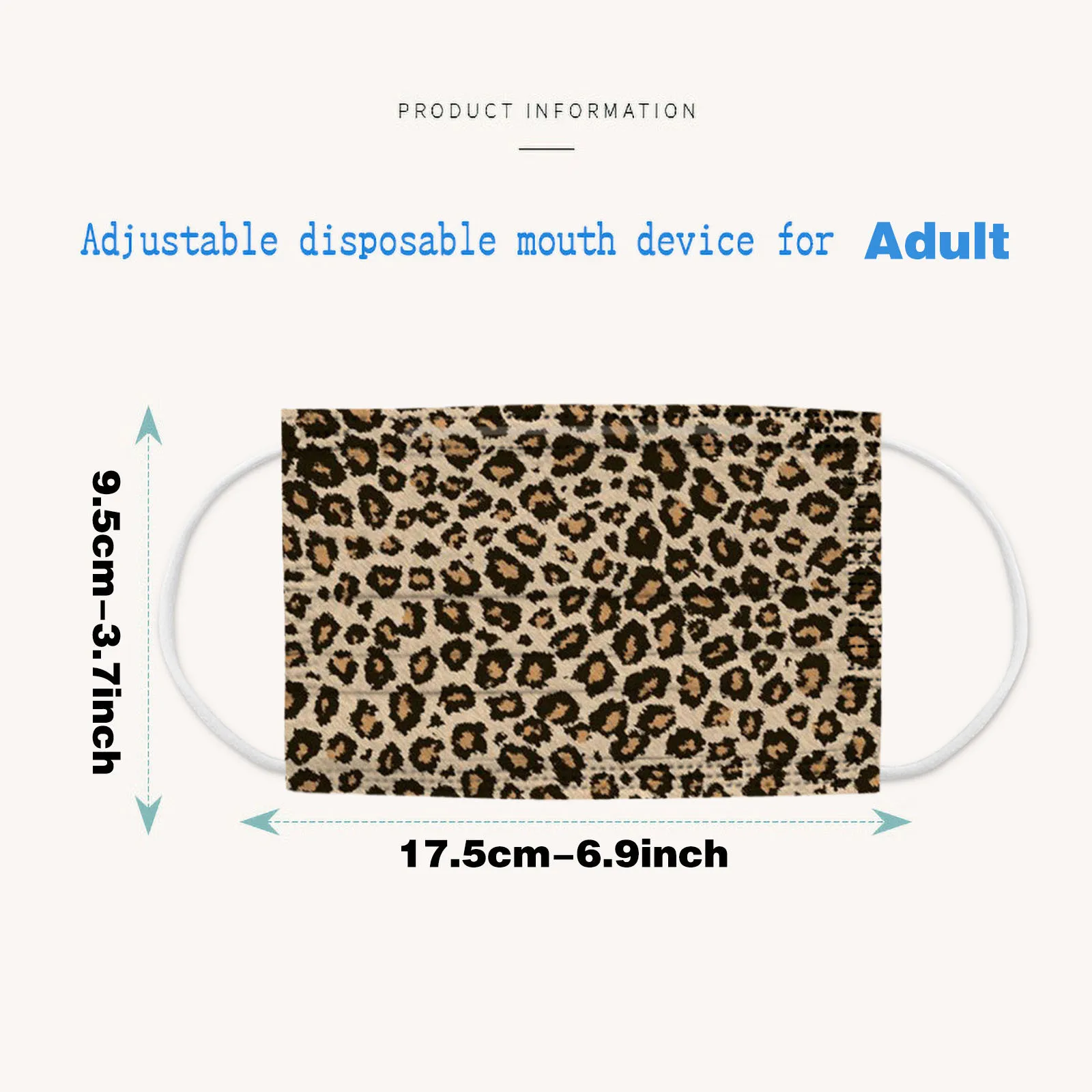 

50pcs Leopard Mascarillas Mask Disposable Dust-proof Filters Face Masks Adult Three-layer Mouth Mask Undefined Masque Mouth Caps