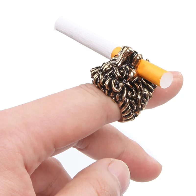 

Latest personality Smoking ring finger Prevention Yellow Cigarette Clip Men's Cigarette Men Smoking Accessories