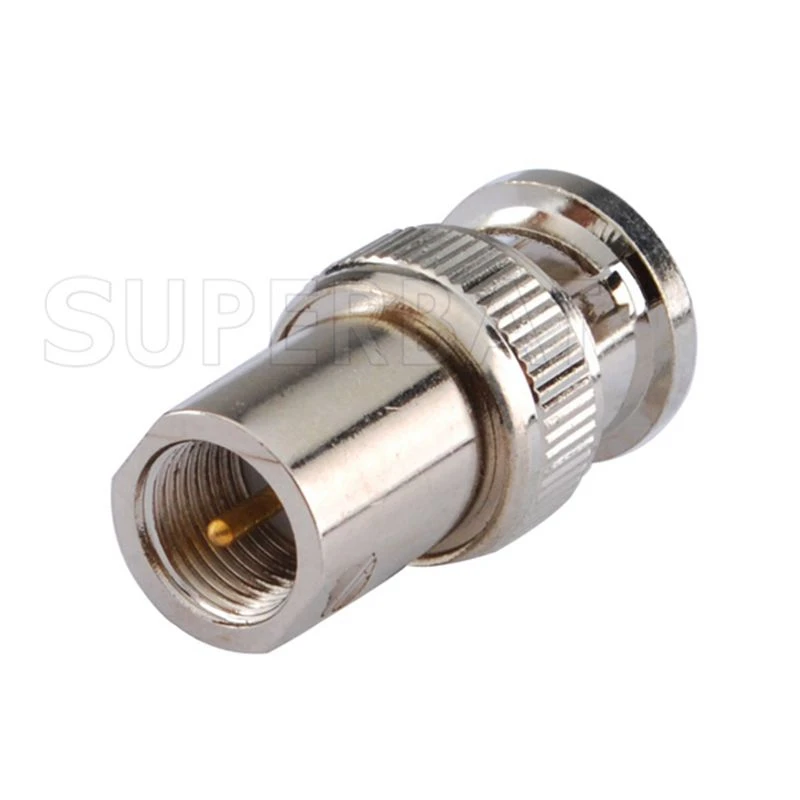Superbat 5pcs BNC-FME Adapter BNC Male to FME Plug Straight RF Coaxial Connector