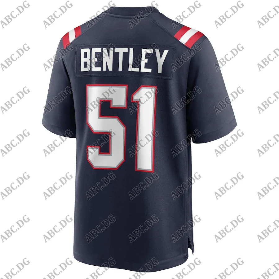 

Customized Stitch American Football Jersey Men Women Kid Youth New England Ja'Whaun Bentley Navy Game Jersey