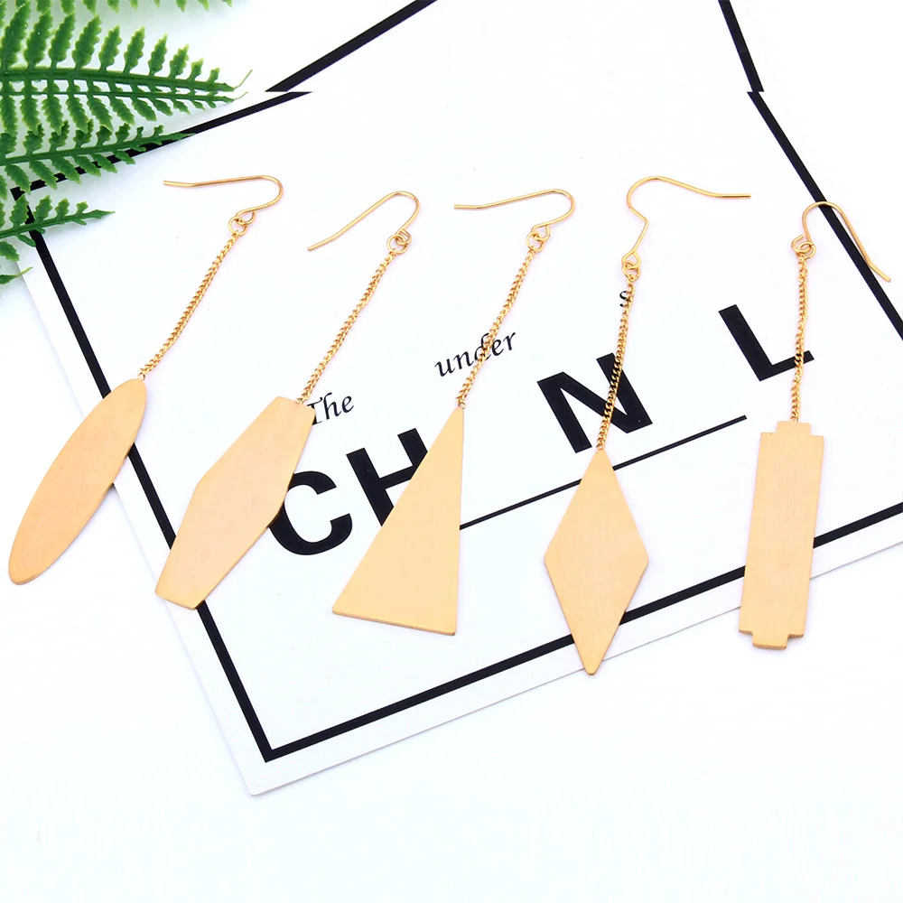 SHE WEIER геометрические серьги женские длинные из нержавеющей стали для женщин