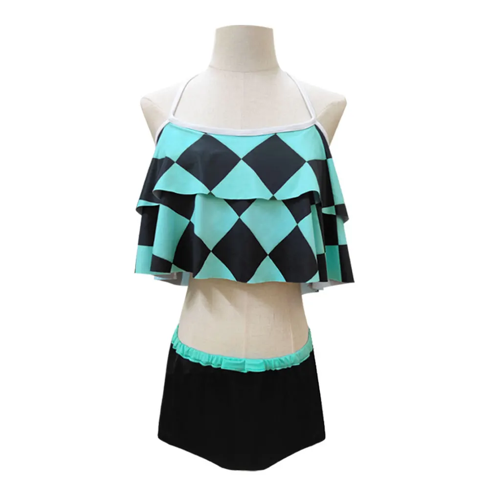 Traje de baño de dos piezas para mujer, bañador de Anime Demon Slayer, Kamado, Tanjirou, Kochou, Shinobu (0)