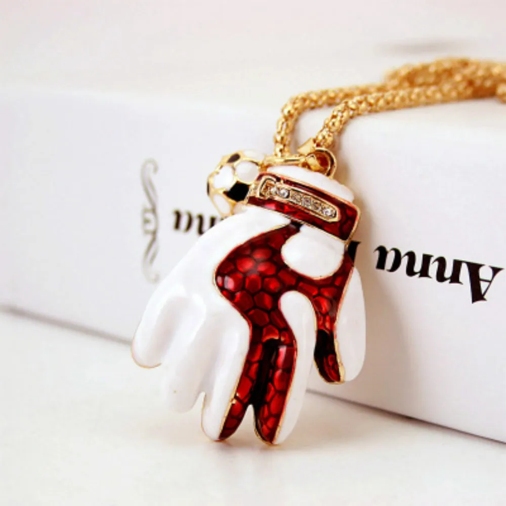 Fashion Boxing Gloves Crystal Rhinestone Keyrings Key Chains Holder Purse Bag For Car christmas Gift Football necklace | Спорт и