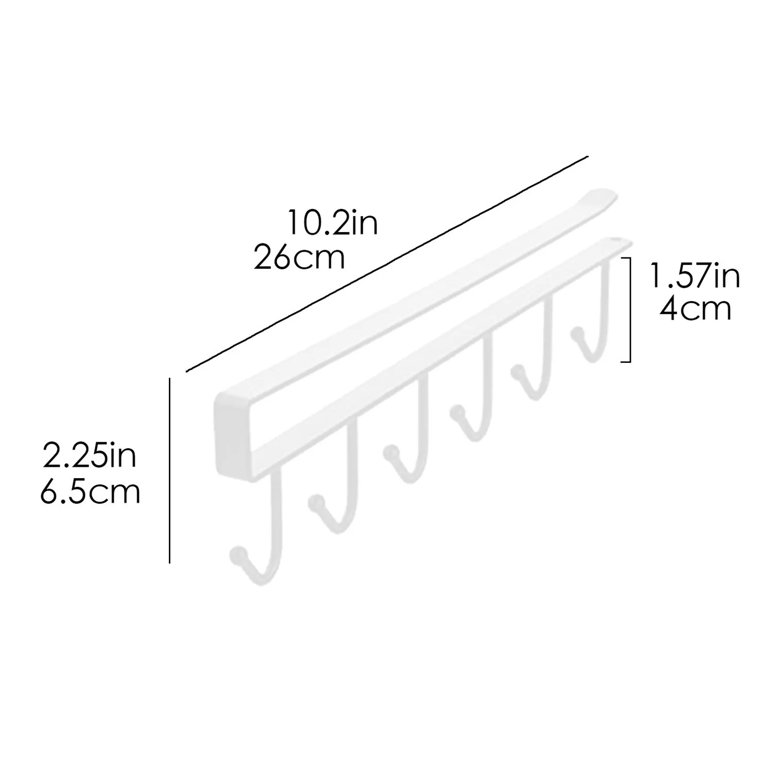 

1pc Punch-free Cupboard Wardrobe Hook Free Installation Of Metal Anti-rust Hook Kitchen Towel And Kitchenware Storage Rack#W