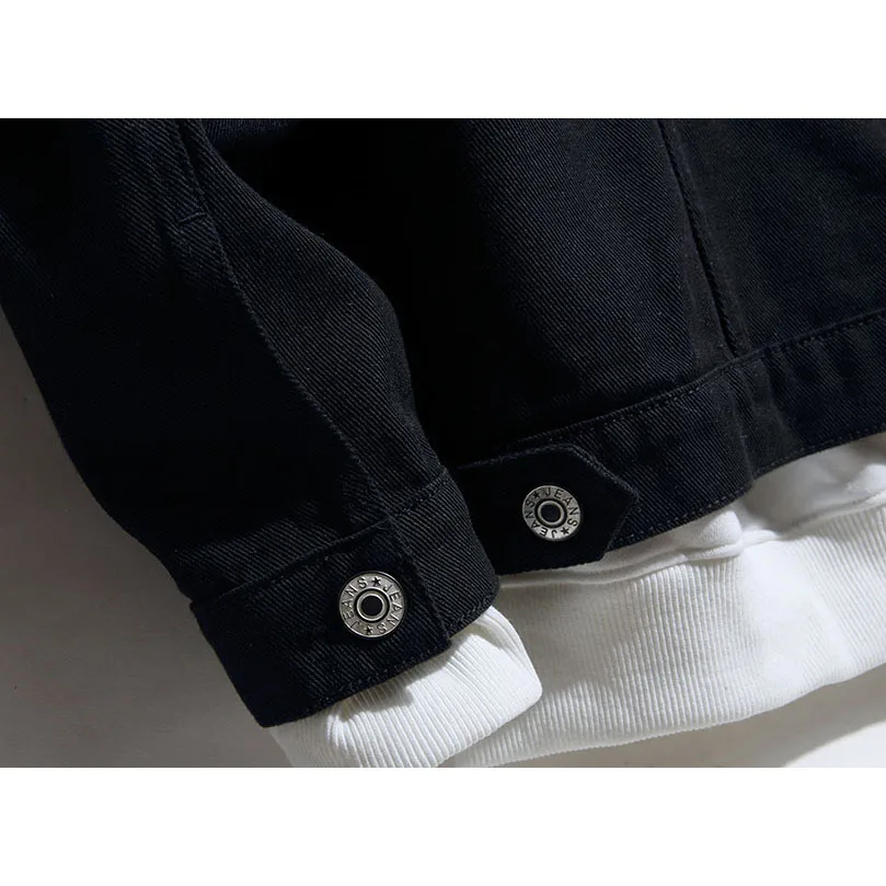 Джинсовая куртка с вышивкой в виде роз Мужская черная джинсовая рубашка Sukajan