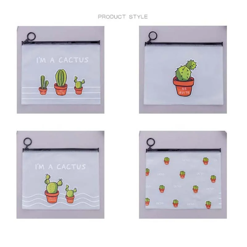 Пластиковые пакеты с застежкой-молнией карандаш милые Мультяшные прозрачные