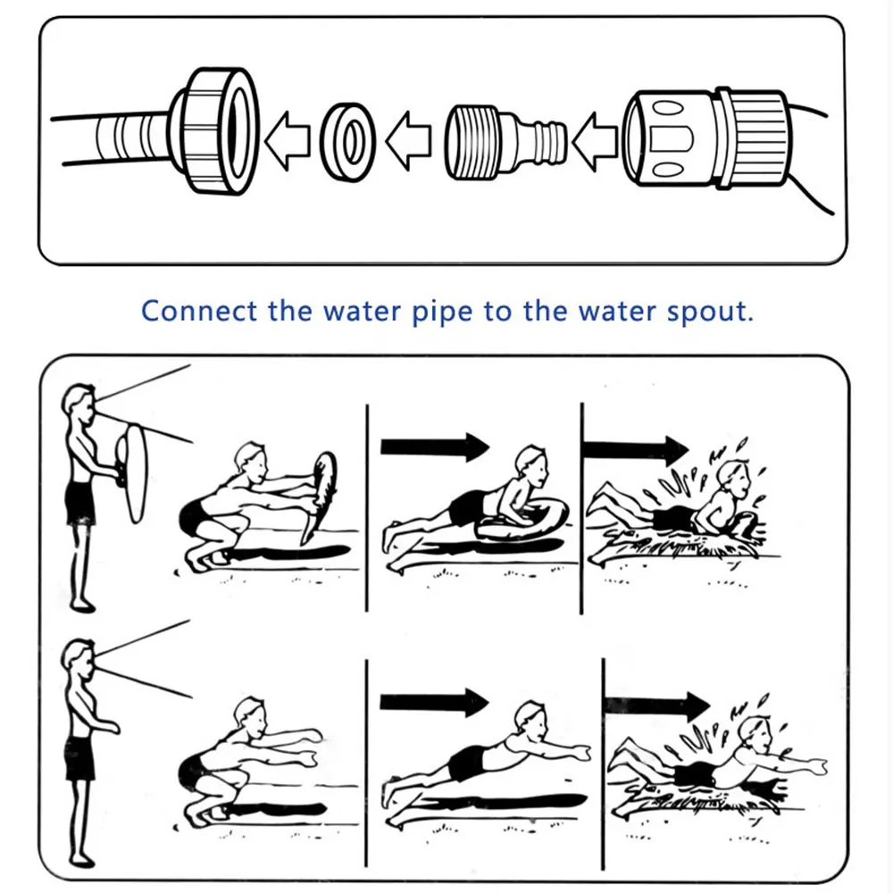 Двойная водная горка для серфинга на земле надувной игровой центр детей летний