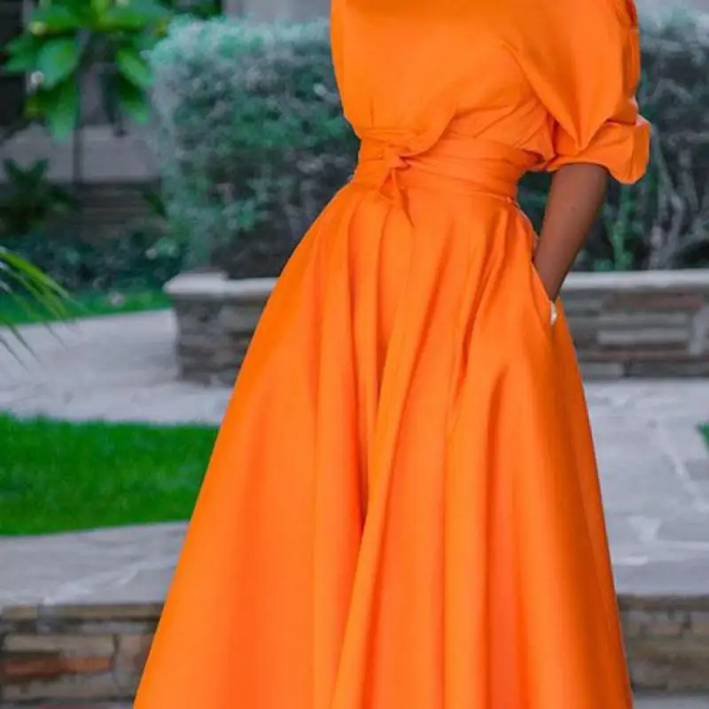 Женское длинное платье на одно плечо Повседневное Платье макси с высоким и