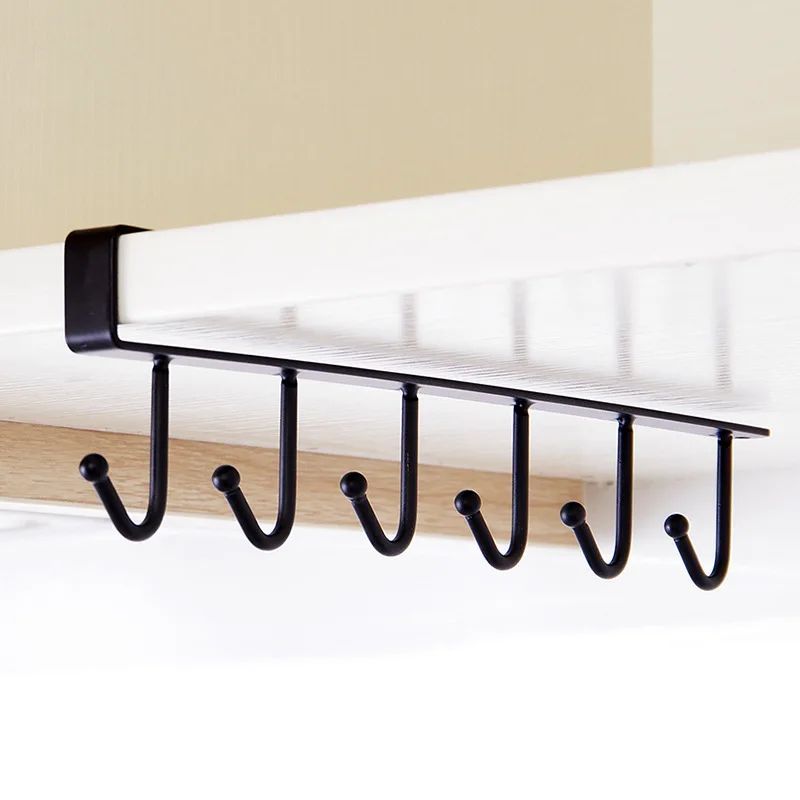 

Kitchen Hook Storage Rack Cup Hanger Wall Hanger Cabinet Hook For Hanging Spoon Kitchen Cabinet Storage Glass Rack