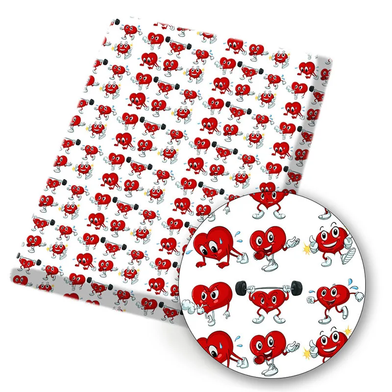 Ткань IBOWS из полиэстера и хлопка ткань с принтом на День святого Валентина для