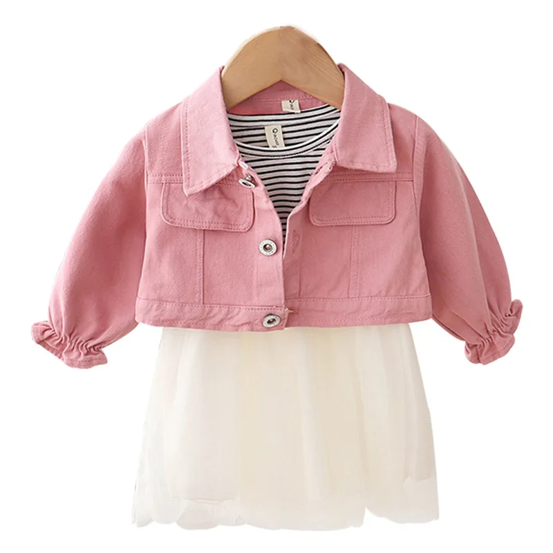 

Baby Girl Fashion Clothing Set Spring Autumn Princess Suits Jackets+dress,girls Kids Princess Clothes Outfits