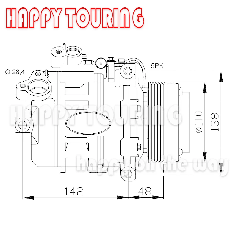 Для компрессора переменного тока BMW X5 E53 3 0 двигателя 2003 2004 2005 2006 3D381-45010 5C900-45010