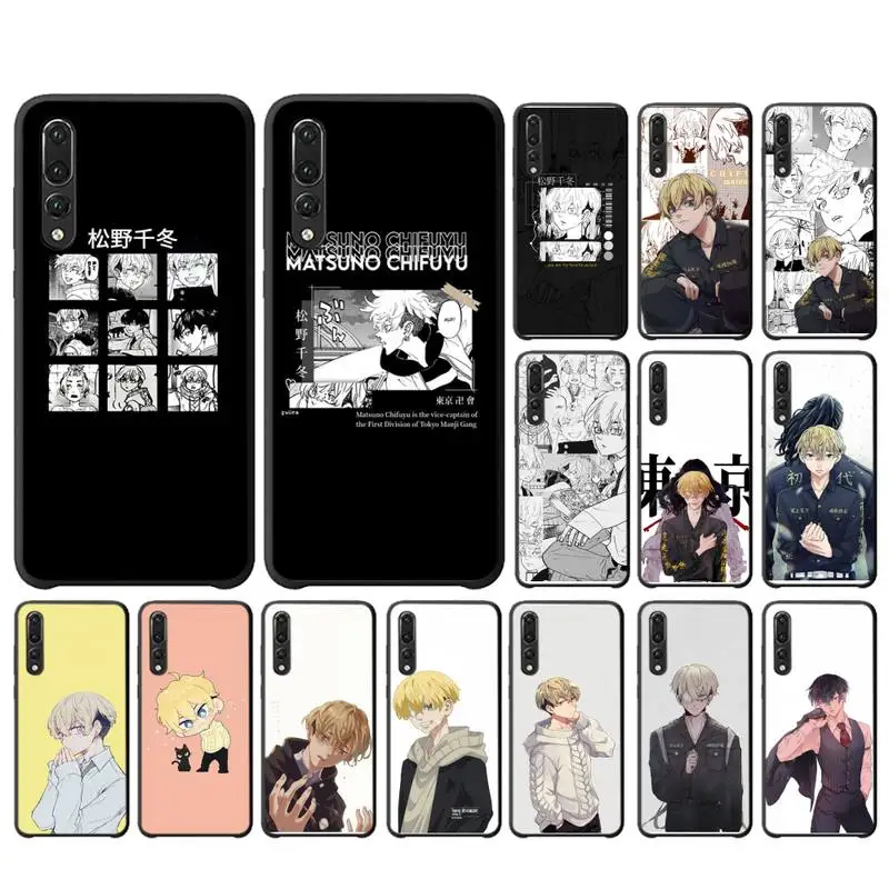 

FHNBLJ Matsuno Chifuyu Tokyo Avengers Revengers Phone Case For Huawei Y6 2018 Y7prime2019 funda Case for Y8p Y9 2019 Capa