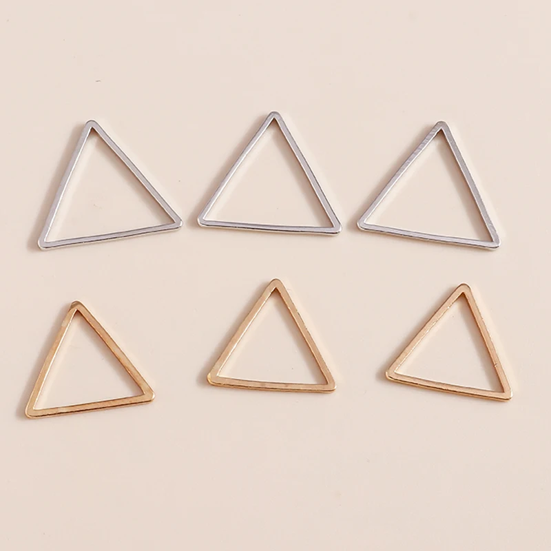 

40pcs 15*15mm Cute Geometric Triangle Charms for Earrings Bracelets Necklace Pendants DIY Jewelry Making Accessories Charms