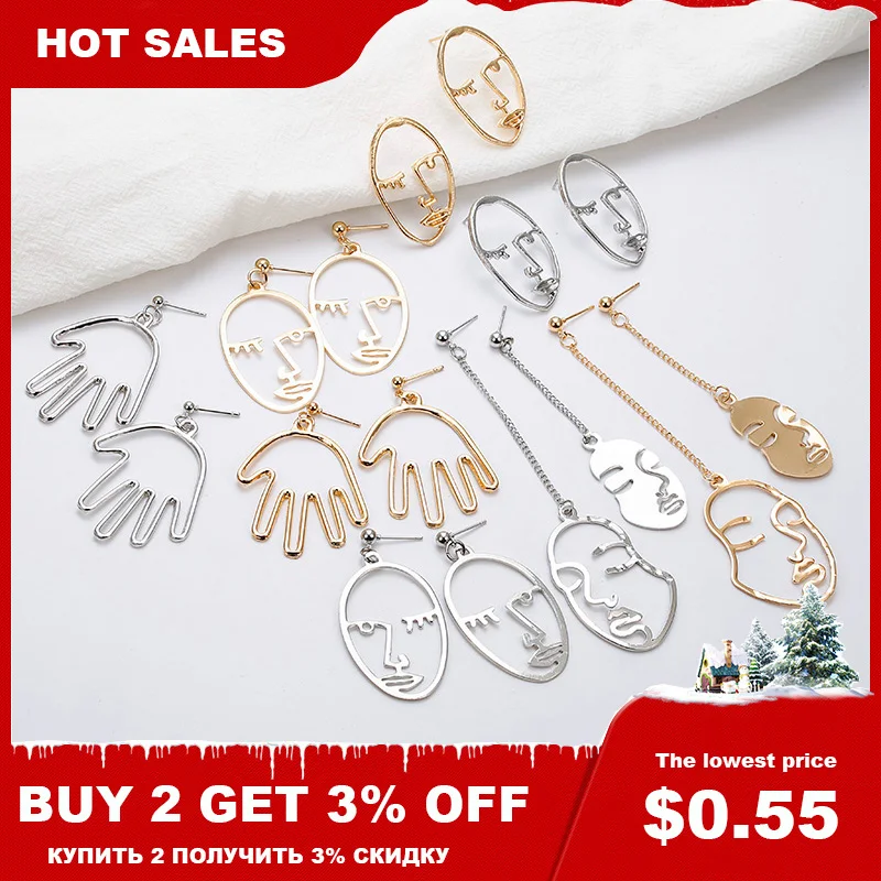 Серьги в виде пальмы женские серьги лица 2019|Серьги-подвески| |