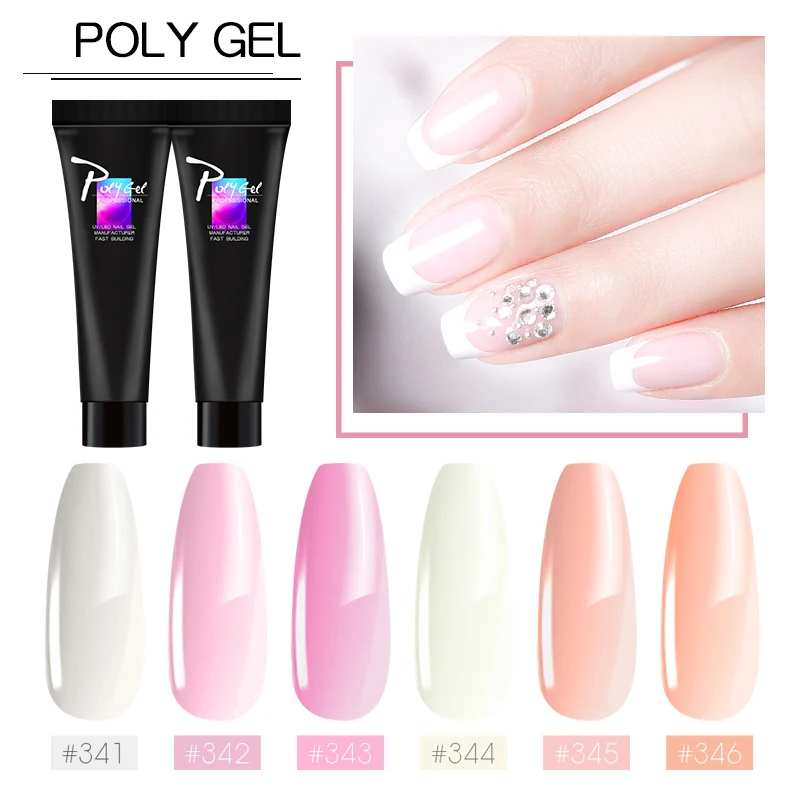 Docaty наращивания ногтей акрилом поли гель Удлинительный УФ прозрачного хрусталя