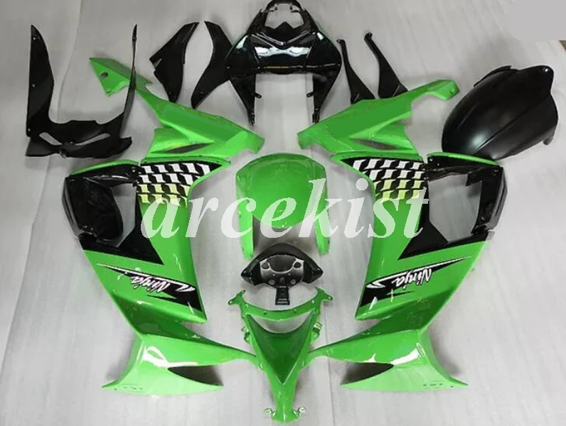

Новый ABS Полный обтекатели комплект подходит для kawasaki Ninja ZX10R 2008 2009 2010 обтекатель 08 09 10 10R ZX-10R на заказ черный зеленый