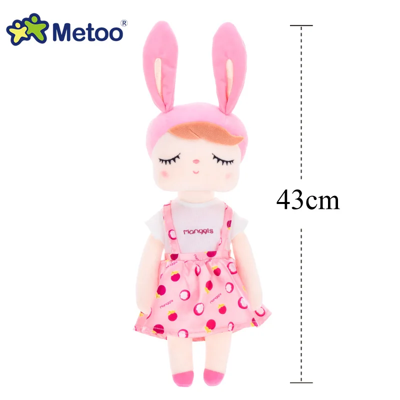 43cm Mangosteen Metoo кукла Анджела мягкий Игрушечный Кролик мягкие Животные плюшевые игрушки «кролик» Фруктовые Куклы для детей детская одежда для девочек и мальчиков рождественские подарки на день рождения - Цвет: 43cm Mangosteen