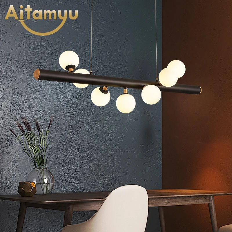Современный светодиодный подвесной светильник для столовой деревянная люстра
