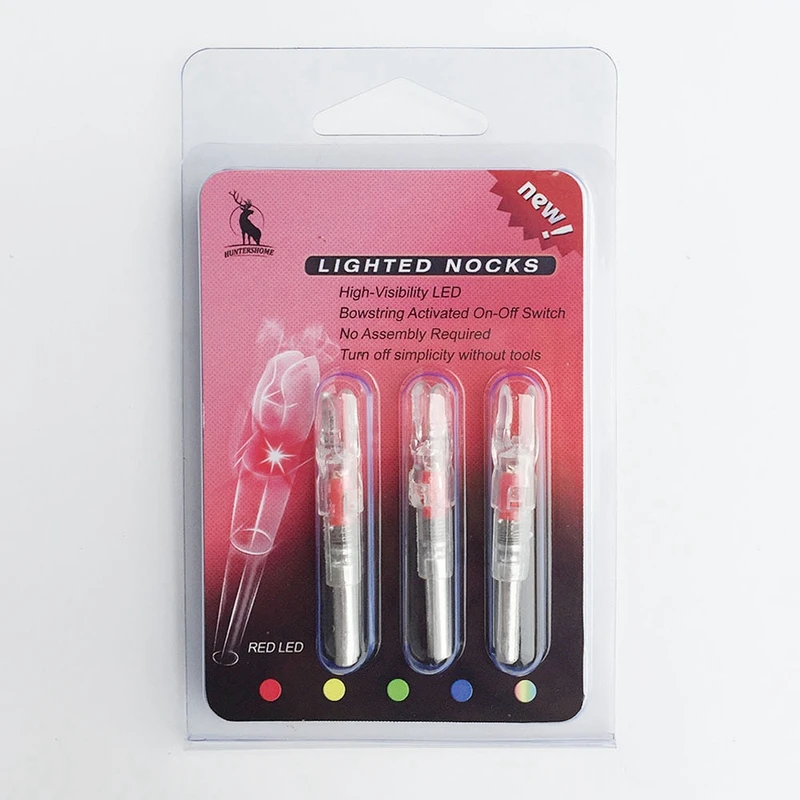 

Automatically Lighted Bow String Activated LED Lighted Nock for ID 6.2 mm Archery Arrows Accessory Hunting