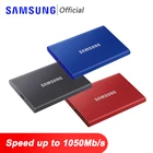 Samsung SSD Внешние жесткие диски T7 500 Гб портативный SSD ТБ Тип C USB 3,2 Gen2 внешние твердотельные диски SSD рандомный накопитель для ноутбука