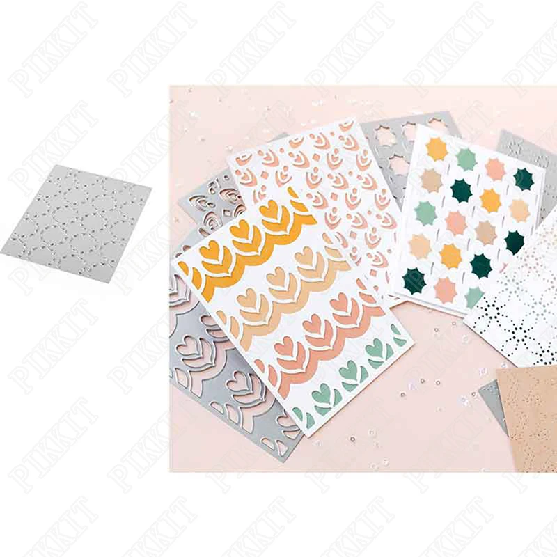 

Tile Pattern Background Metal Die Cutting 2021 New Diy Die Molds Scrapbooking Paper Making Cuts Crafts Big Die Handmade