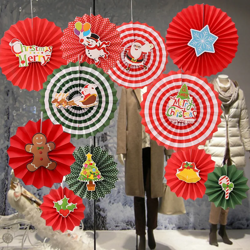 6 шт. креативная тканевая бумага для рождественских фанатов подвесная Цветочная