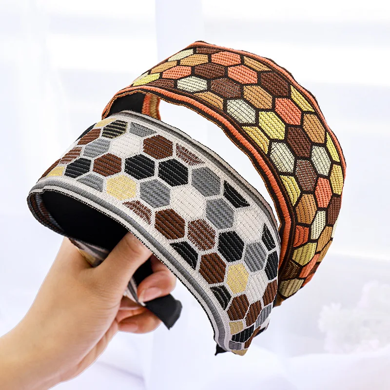 

2020 винтажная цветная повязка для волос в клетку, повязка на голову для женщин, аксессуары для волос для девочек, повязка для волос, повязка н...