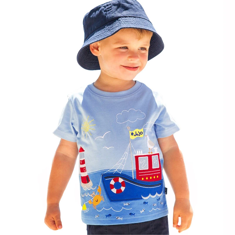 Baby Clothing Children Boys Girls T-shirts Monster 95%Cotton Short Sleeve Print Crocodile T Shirt for Boy Tops Tees Kids Clothes