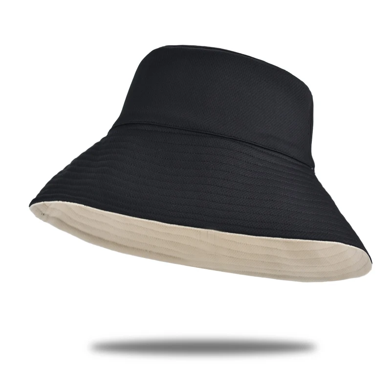 

56-58cm 59-61cm Fisherman Hat Women Double-sided Wearing Breathable Sun Cap Big Head Man Bucket Hats