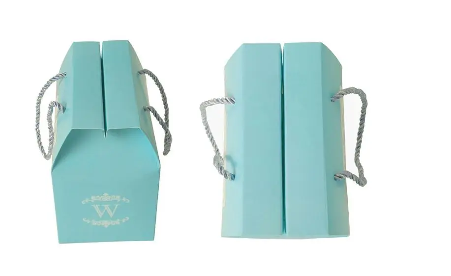 20pcs Blue Paper Wedding Gifts Box For Guests Kraft Candy Large Cardboard Boxes Party Packaging Gift |