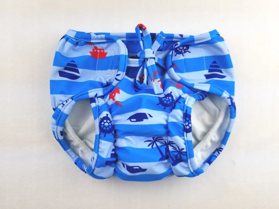 14 Baby Boys Girls Cartoon Printed Swim Diapers Infant Children Leakproof Swimming Nappies Newborn Baby High Waist Swimming Trunks - Цвет: 14