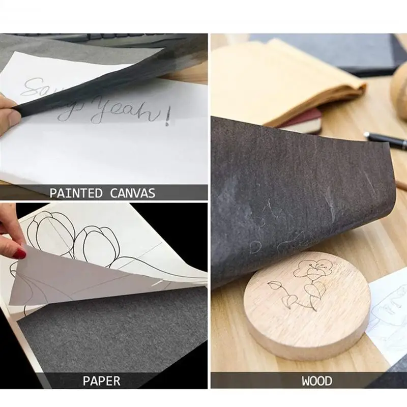 100 шт. копировальная бумага Графитовая карбоновая Трассировка Раскрашивание