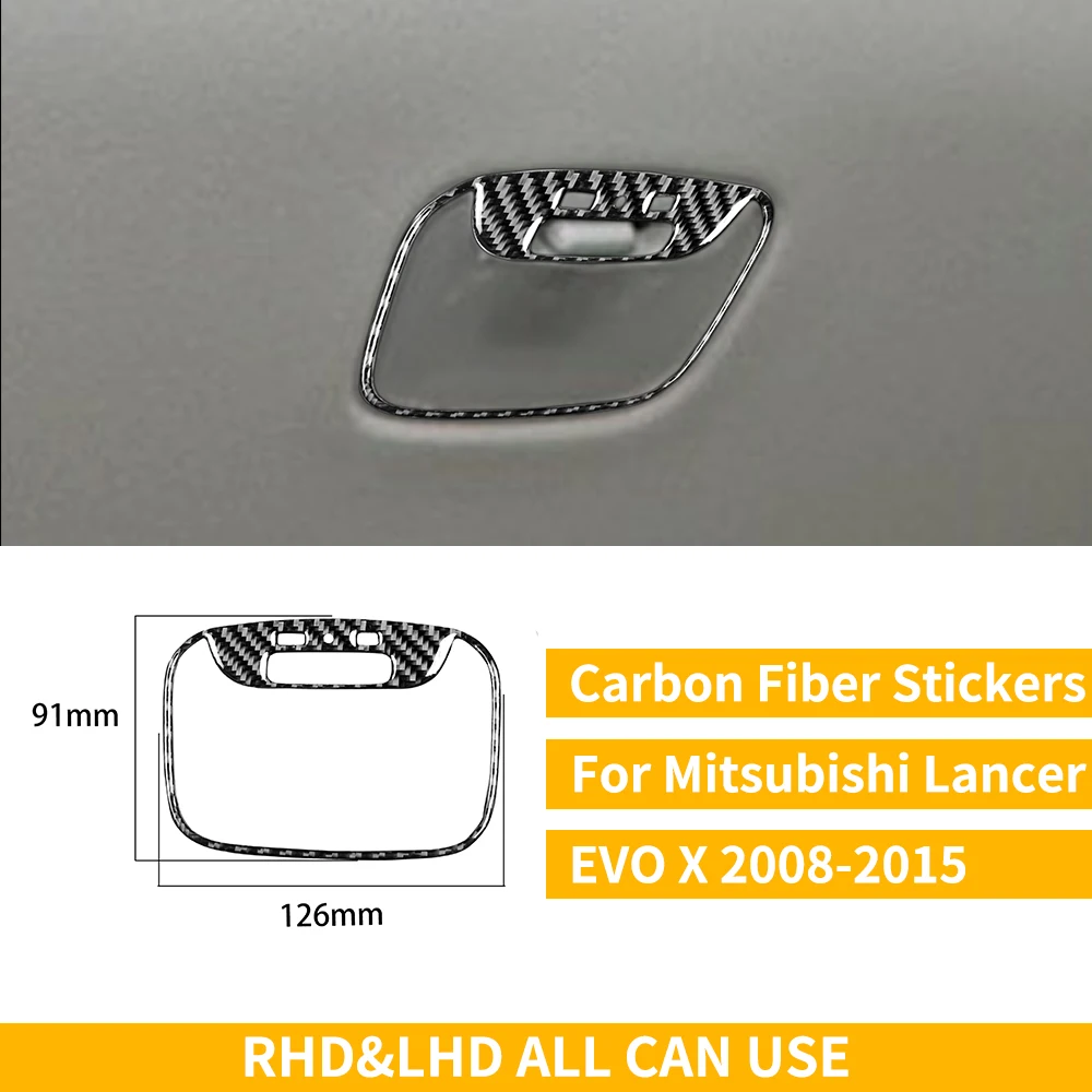 

Наклейка из углеродного волокна для Mitsubishi Lancer EVO X MR 2008-2015, накладная световая панель для чтения, аксессуары для автомобиля