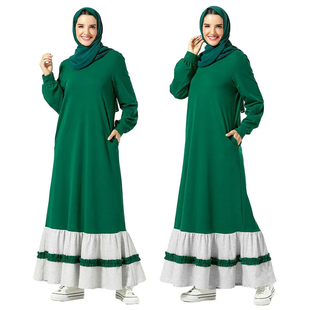 Женское платье макси в мусульманском стиле Повседневное свитшот с