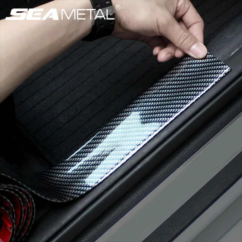 Стикеры для автомобиля ленты бампера двери защитная пленка из углеродного