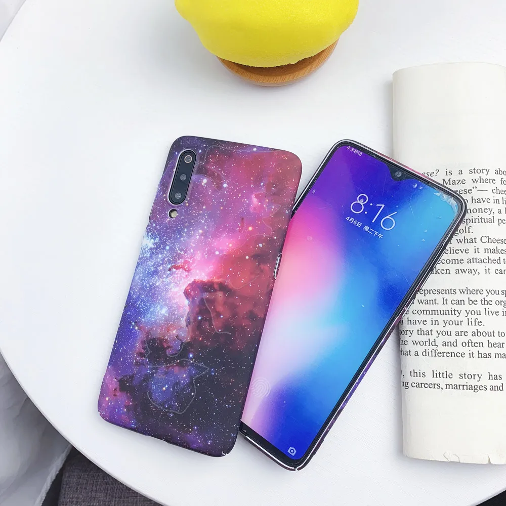 Чехол для телефона Lu mi nous для Xiaomi mi 8 mi 9, модный жесткий чехол для ПК для Red mi Note 7, чехол для задней крышки, чехол для ночного неба с изображением звезд