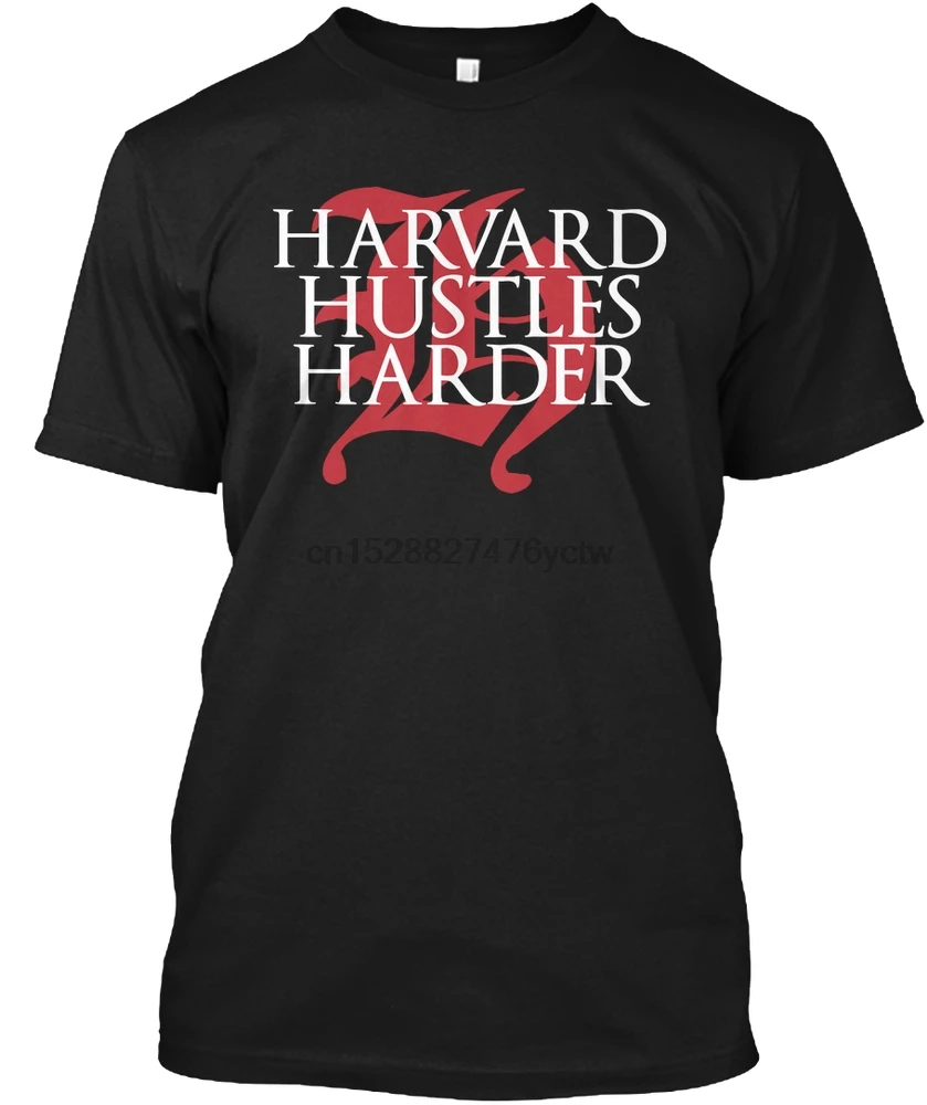 Мужская футболка HARVARD HUSTLES HARDER school spirit fun женская |