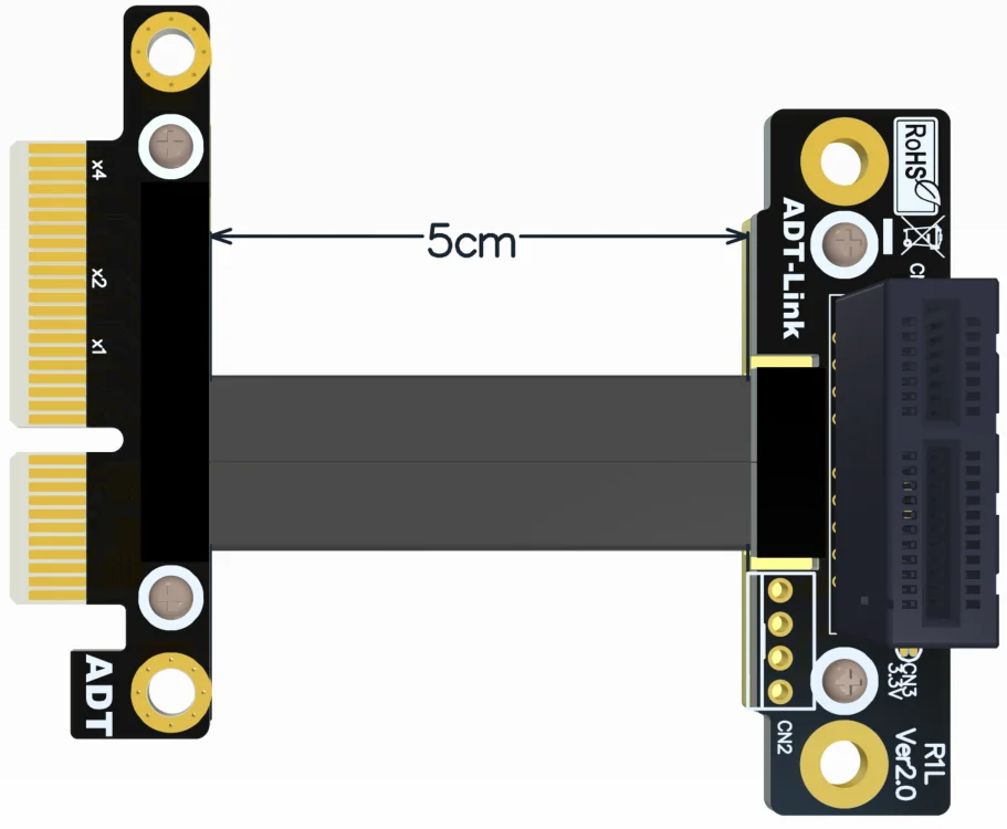 

Custom PCI-E x4 to x1 extension line transfer extension line 4x PCIe3.0 custom extended