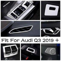 stainless steel car modification accessories interior window glass lift switch button cover trim silver for audi q3 2019 2022