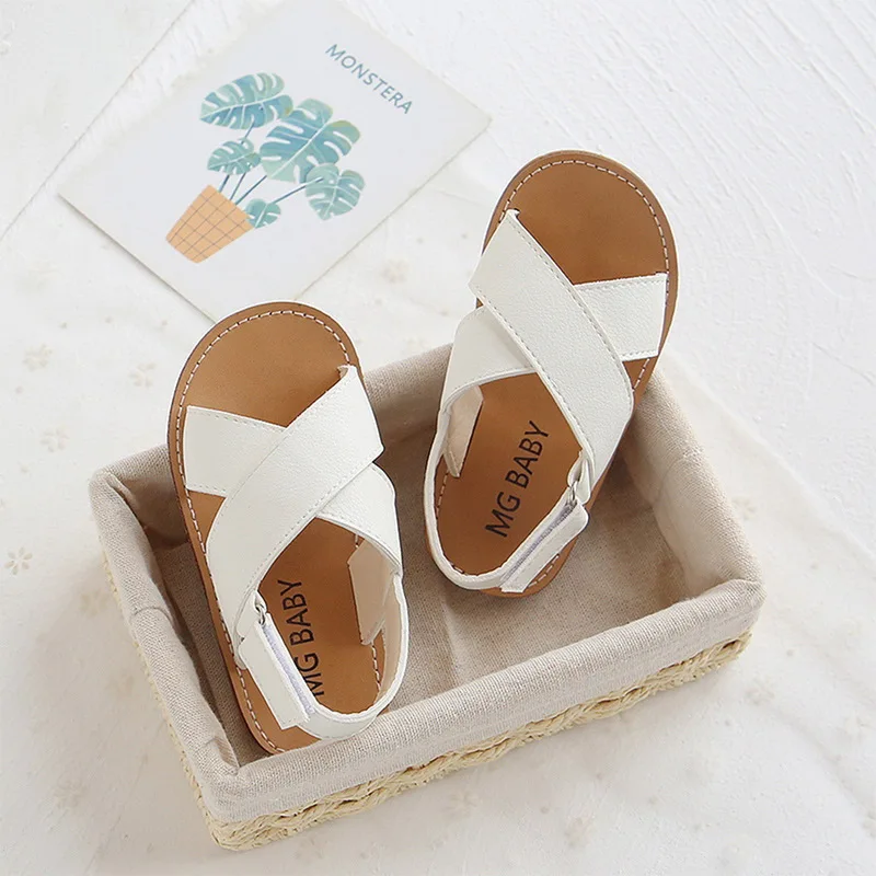 

New PU Leather Baby Non-Slip Sandals Child Summer Boys Girls Fashion Sandals Sneakers Infant Shoes 0-18 Month Baby Soft Shoes