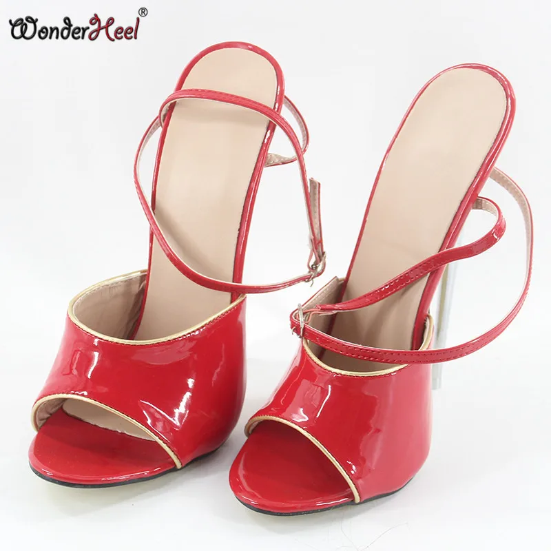 Босоножки Wonderheel женские на очень высоком каблуке 16/18 см пикантные туфли с