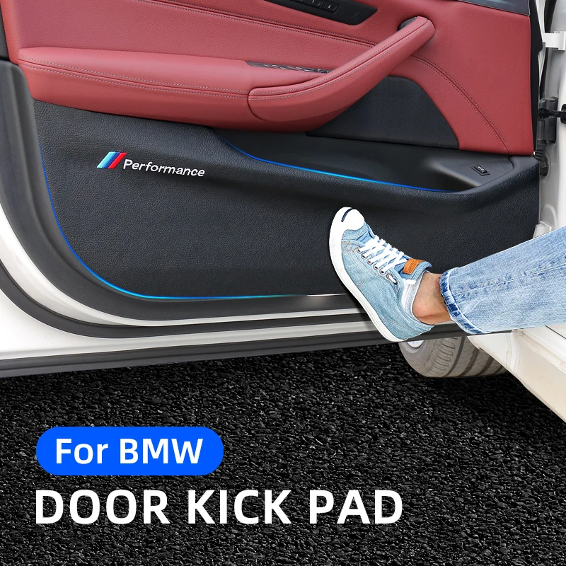 

Car Door Anti-Dirty Pad Artificial Leather Car Door Mat Anti-Sludge Water Proof Protective Pad For BMW Stichers Car Accessories