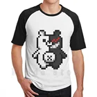 Pixel Monokuma футболка Diy большой размер 100% хлопок Danganronpa Monokuma Pixel