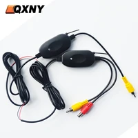 qxny 2 4 ghz wireless rear view camera rca video transmitter receiver kit for car rearview monitor reverse backup camera cam