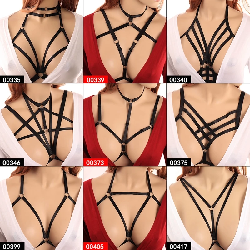 

Women Fashion Punk Gothic Bra Chest Bondage Harness Elastic Belt Body Bondage Top Chest Straps Sexy Erotic Suspenders Lingerie