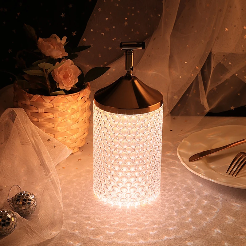 

Nordic LED Reading Table Lamp with Acrylic Lampshades Modern Crystal Desk Lamps for Bedroom Bedside Cabinet Study Office Desks