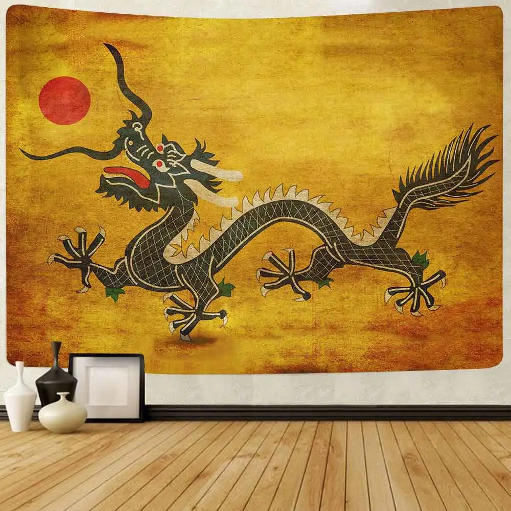 

Trippy Wolf Tapestry Dragon Galaxy Wolf Unicorn Art Wall Hanging Tapestries for Living Room Bedroom Home Dorm Decor
