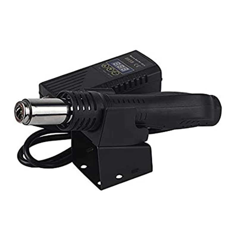 

220V Portable Rework Soldering Station Hot Air Blower Heat Tool 8858 Better Hand-Held Hot Air Tool 3Pcs Nozzle,EU Plug