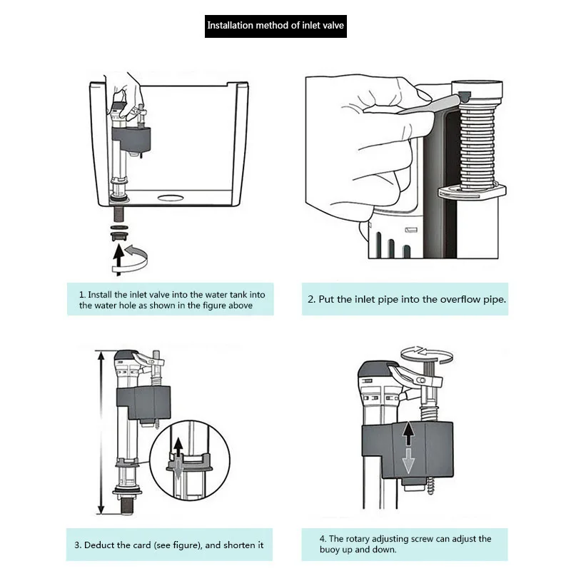 Базовый Нижний впускной клапан с поплавком заправочный пластиковый 1/2 дюйма |